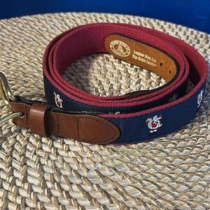 Men’s Leather Man Top Grade Leather & Fabric Santa Clause Christmas Belt